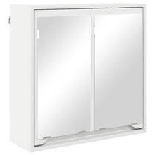 Badkamer spiegelkast met plank Wit 60 x 20 x 60 cm Bewerkt hout