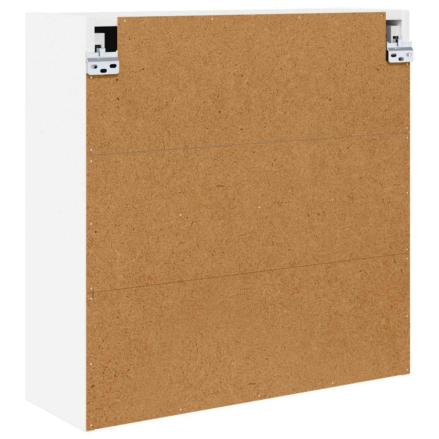 Badkamer spiegelkast met plank Wit 60 x 20 x 60 cm Bewerkt hout