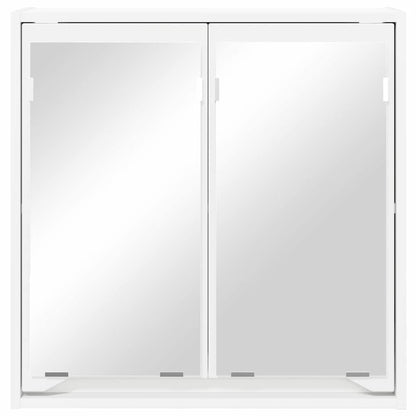 Badkamer spiegelkast met plank Wit 60 x 20 x 60 cm Bewerkt hout