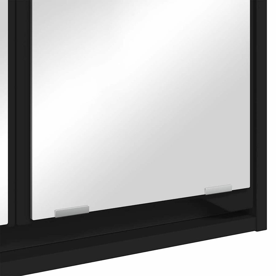 Badkamer spiegelkast Zwart 60 x 20 x 60 cm Bewerkt hout
