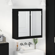 Badkamer spiegelkast 60x20x60 cm zwart bewerkt hout
