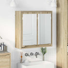 Bathroom Mirror Cabinet Sonoma Oak 60 x 20 x 60 cm Engineered Wood