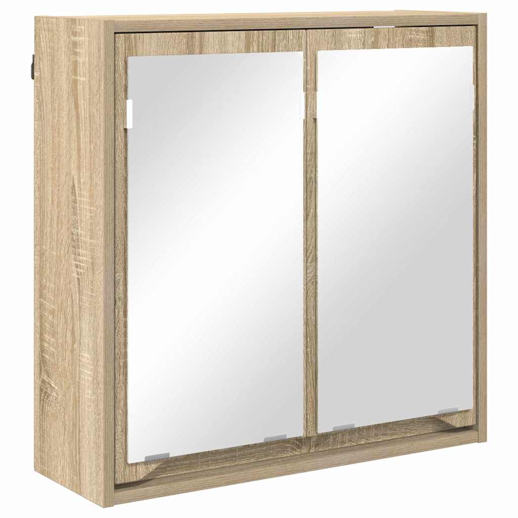 Badkamer spiegelkast Sonoma Eiken 60 x 20 x 60 cm Bewerkt hout