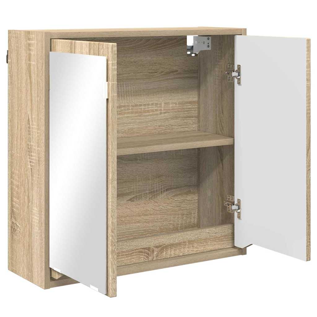 Badkamer spiegelkast Sonoma Eiken 60 x 20 x 60 cm Bewerkt hout