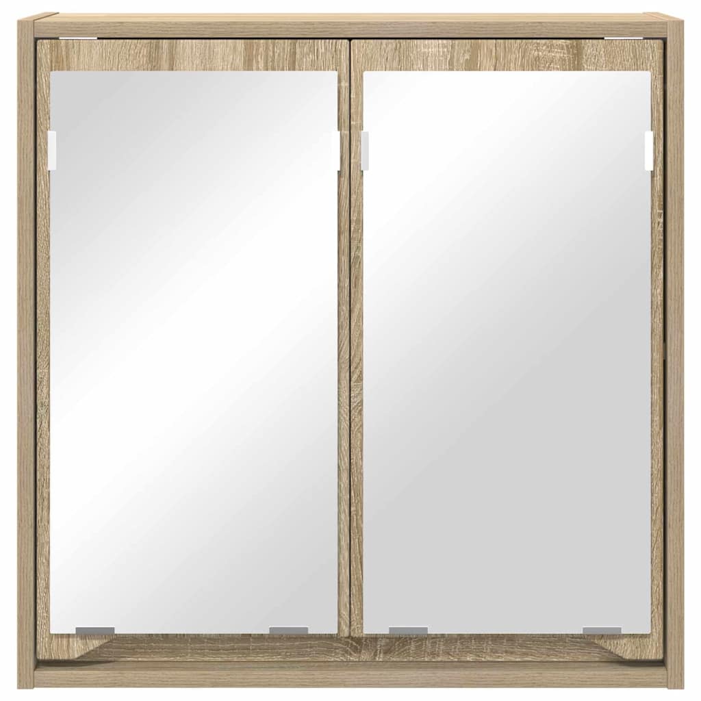 Badkamer spiegelkast Sonoma Eiken 60 x 20 x 60 cm Bewerkt hout