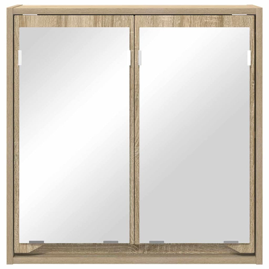 Badkamer spiegelkast Sonoma Eiken 60 x 20 x 60 cm Bewerkt hout