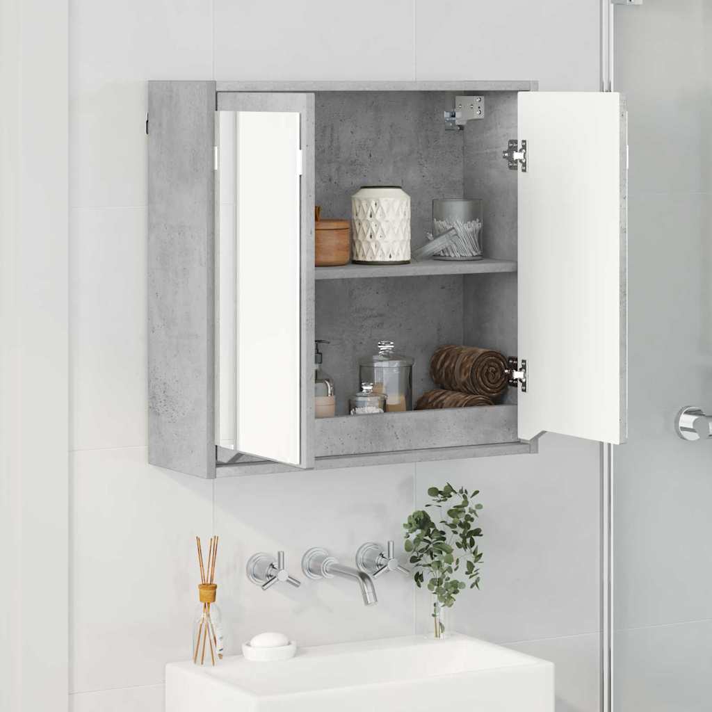 Badkamer spiegelkast Beton Grijs 60 x 20 x 60 cm Bewerkt hout