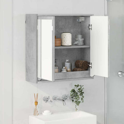 Badkamer spiegelkast Beton Grijs 60 x 20 x 60 cm Bewerkt hout