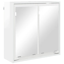 Badkamer spiegelkast Hoogglans wit 60 x 20 x 60 cm Bewerkt hout