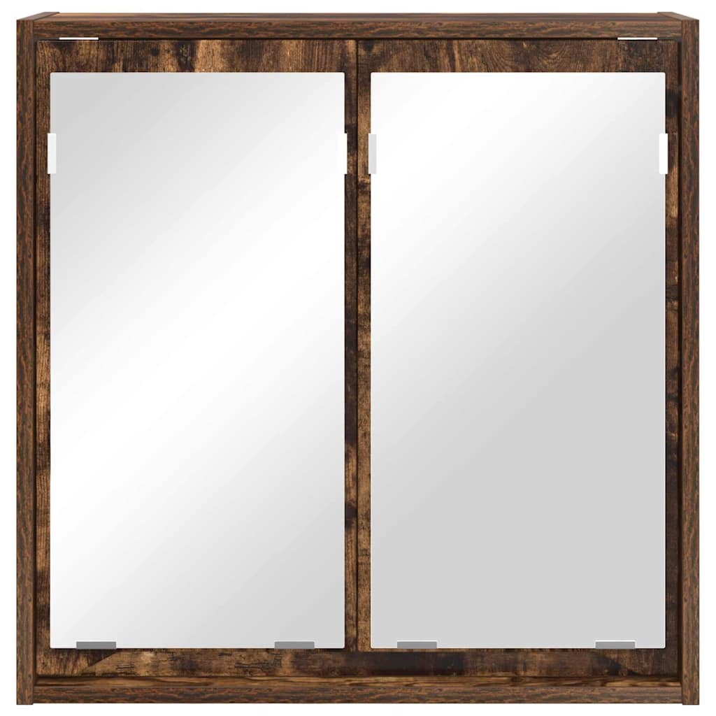 Badkamer spiegelkast Gerookt eiken 60 x 20 x 60 cm Bewerkt hout