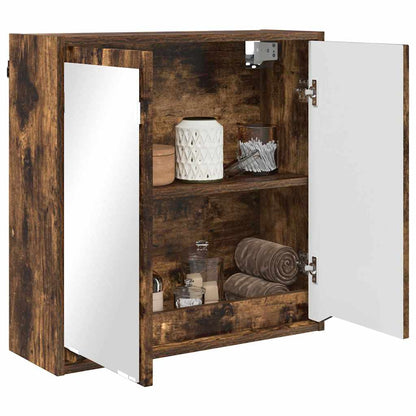 Badkamer spiegelkast Gerookt eiken 60 x 20 x 60 cm Bewerkt hout