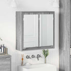 Badkamer spiegelkast 60x20x60 cm grijs bewerkt hout