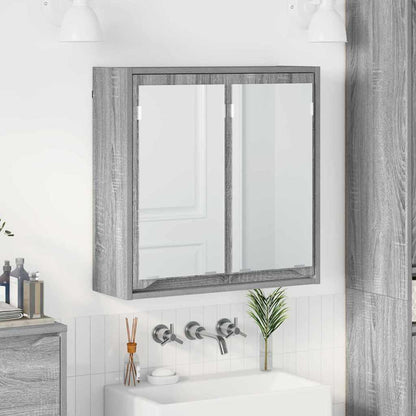 Badkamer spiegelkast Grijs Sonoma 60 x 20 x 60 cm Bewerkt hout