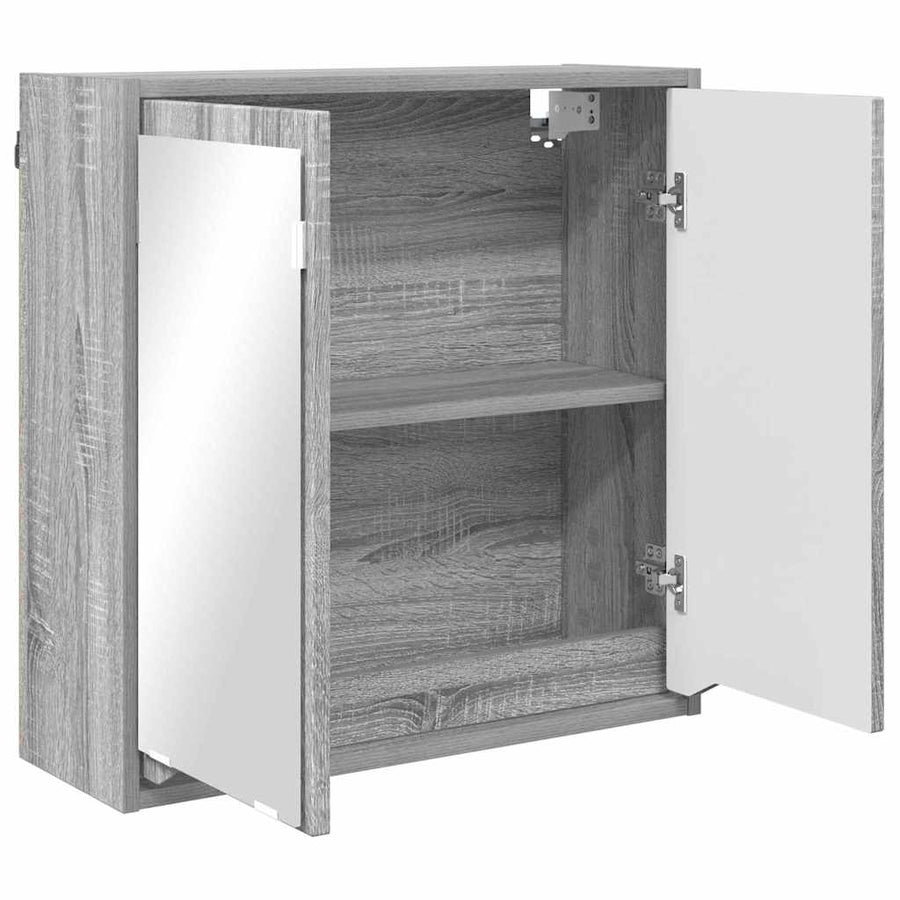 Badkamer spiegelkast Grijs Sonoma 60 x 20 x 60 cm Bewerkt hout