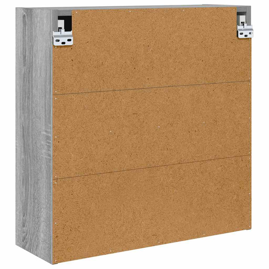 Badkamer spiegelkast Grijs Sonoma 60 x 20 x 60 cm Bewerkt hout