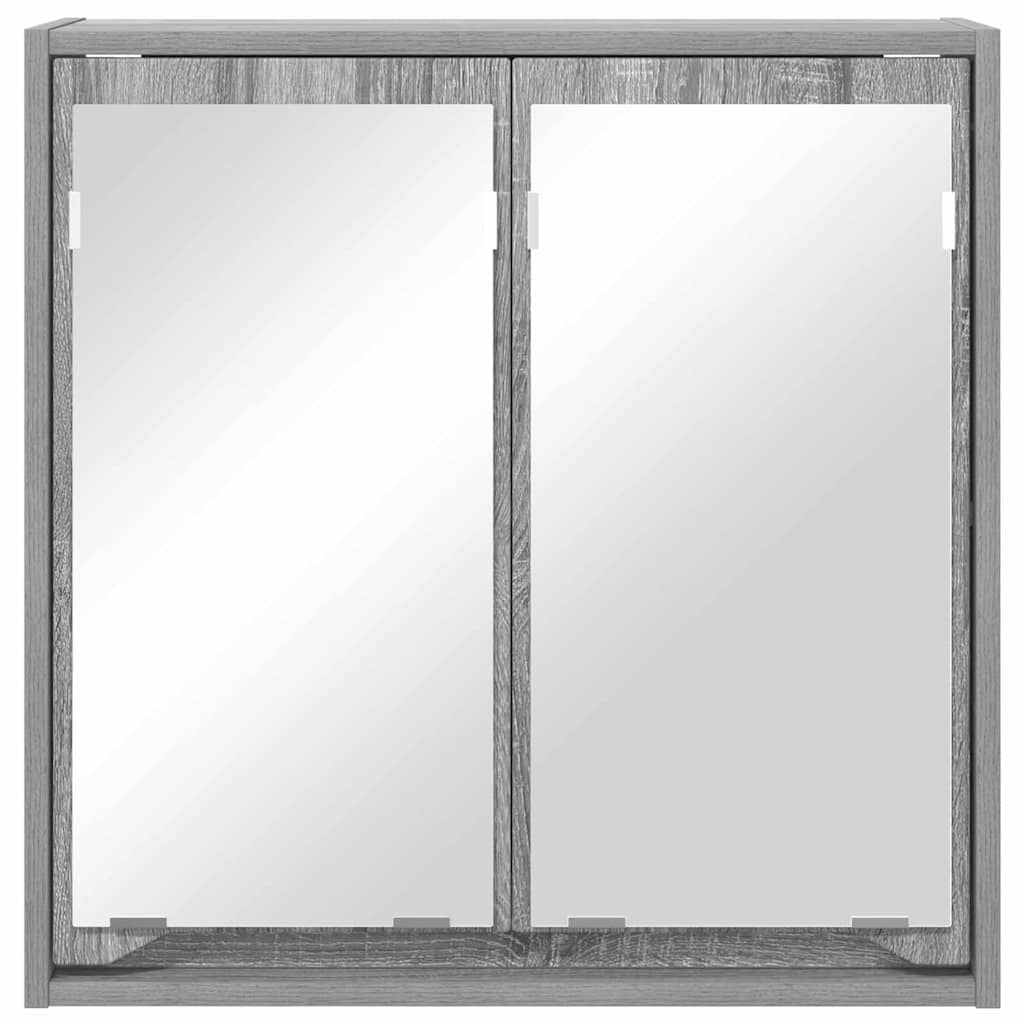 Badkamer spiegelkast Grijs Sonoma 60 x 20 x 60 cm Bewerkt hout