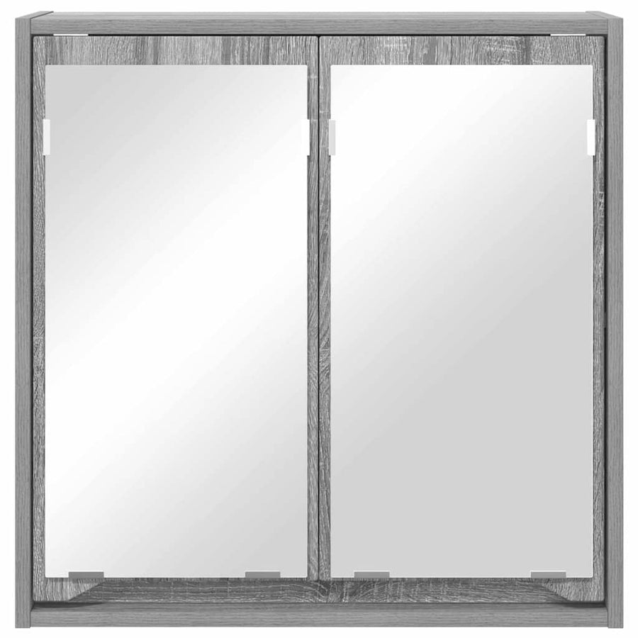 Badkamer spiegelkast Grijs Sonoma 60 x 20 x 60 cm Bewerkt hout