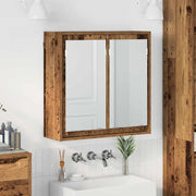 Badkamer spiegelkast 60x20x60 cm oud hout