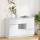 Sideboard with drawer White 100 x 30 x 65.6 Engineered wood