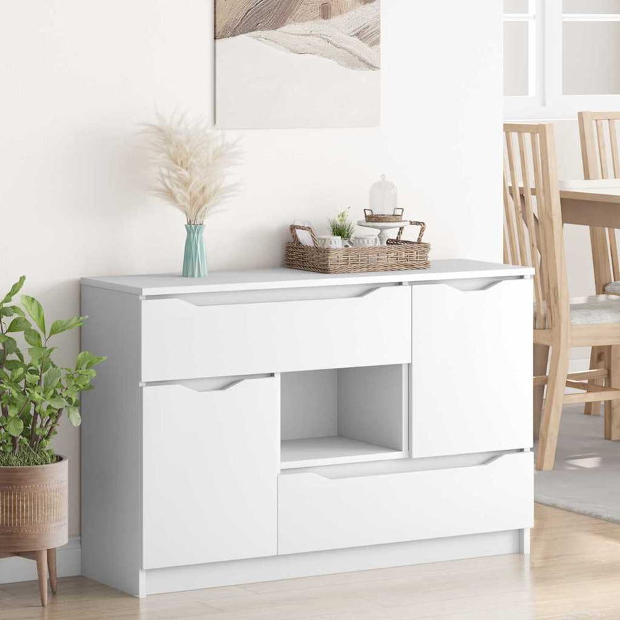 Dressoir met lade Wit 100 x 30 x 65,6 Bewerkt hout