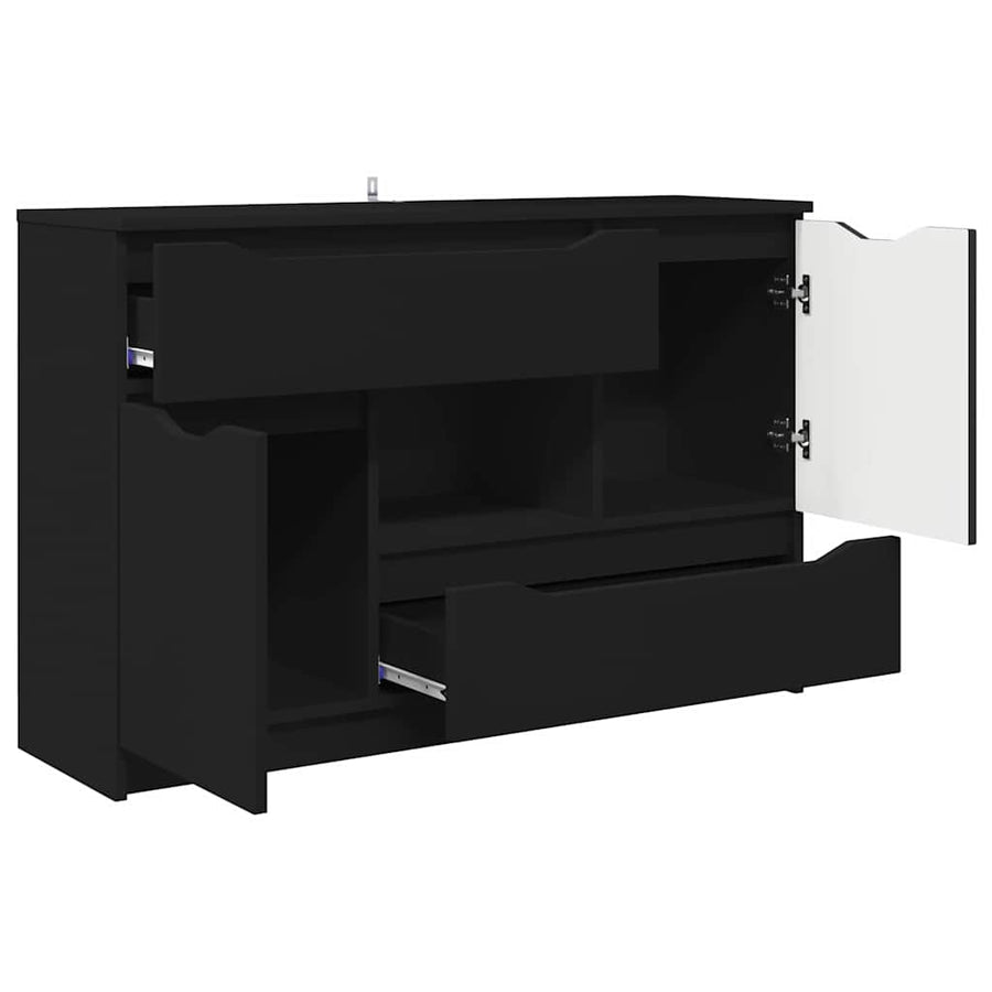 Dressoir met lade Zwart 100 x 30 x 65,6 Bewerkt hout