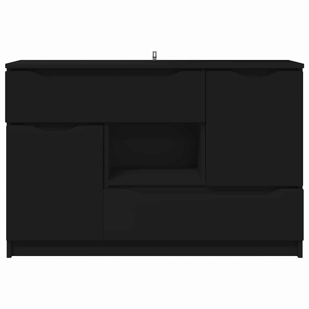 Dressoir met lade Zwart 100 x 30 x 65,6 Bewerkt hout