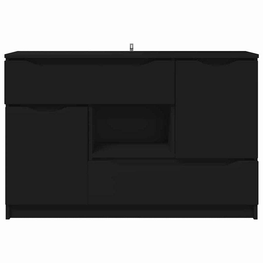 Dressoir met lade Zwart 100 x 30 x 65,6 Bewerkt hout