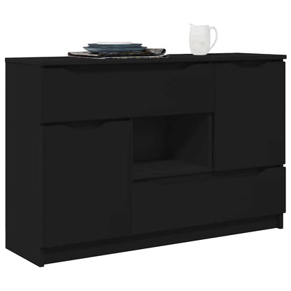 Dressoir met lade Zwart 100 x 30 x 65,6 Bewerkt hout
