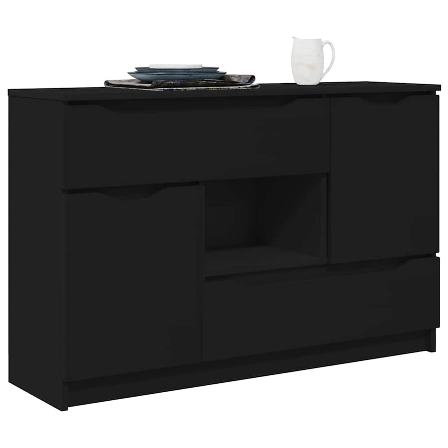 Dressoir met lade Zwart 100 x 30 x 65,6 Bewerkt hout
