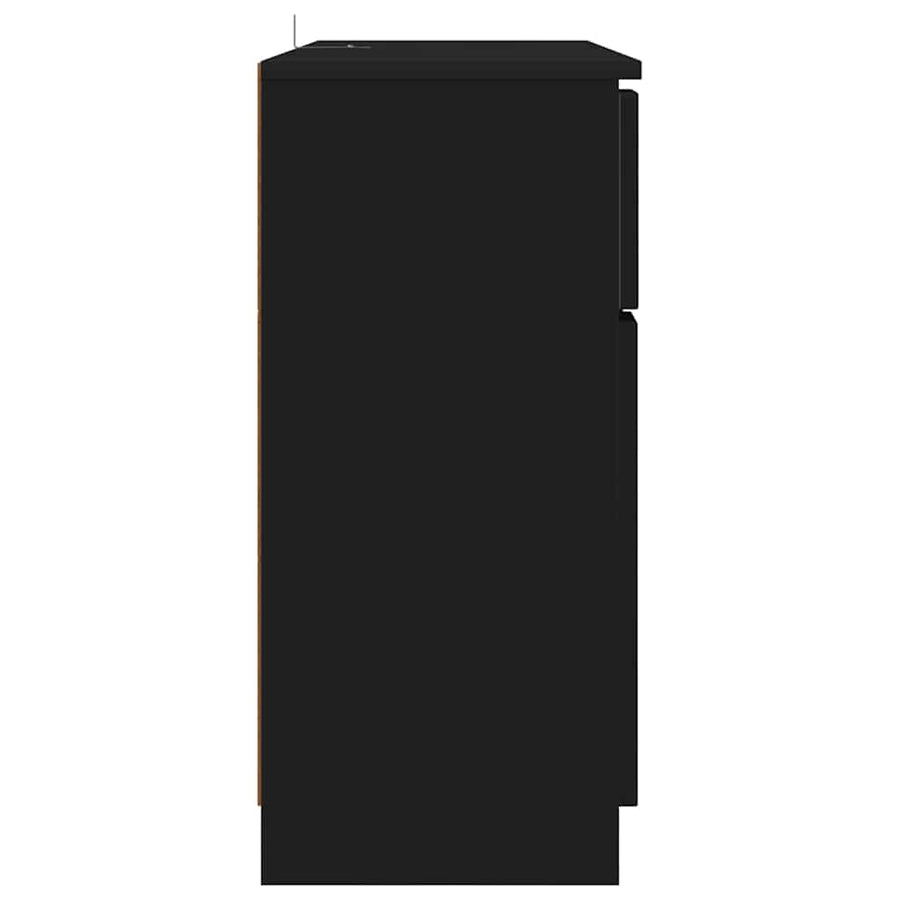 Dressoir met lade Zwart 100 x 30 x 65,6 Bewerkt hout