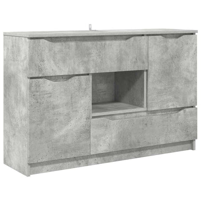 Dressoir Met Lade Beton Grijs 100 X 30 X 65,6 Bewerkt Hout Betongrijs