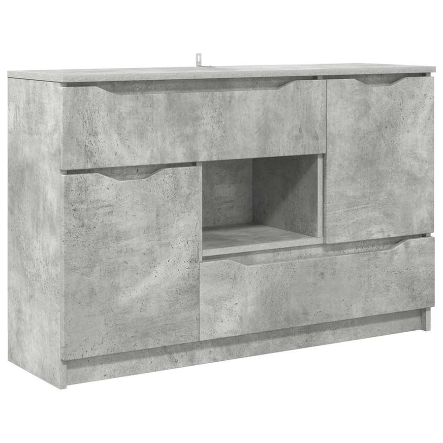 Dressoir Met Lade Beton Grijs 100 X 30 X 65,6 Bewerkt Hout Betongrijs