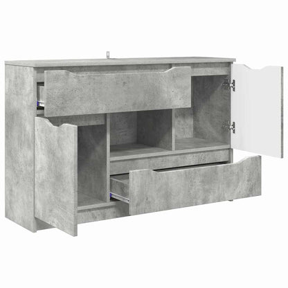 Dressoir Met Lade Beton Grijs 100 X 30 X 65,6 Bewerkt Hout Betongrijs