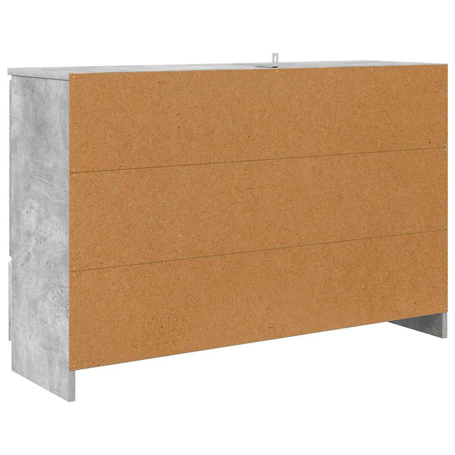 Dressoir Met Lade Beton Grijs 100 X 30 X 65,6 Bewerkt Hout Betongrijs