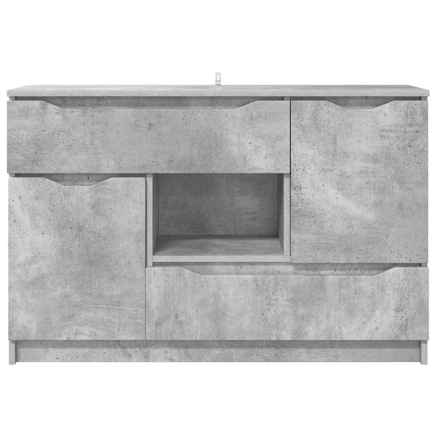 Dressoir Met Lade Beton Grijs 100 X 30 X 65,6 Bewerkt Hout Betongrijs