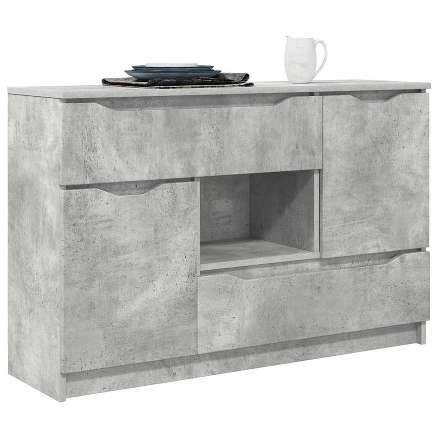 Dressoir Met Lade Beton Grijs 100 X 30 X 65,6 Bewerkt Hout Betongrijs