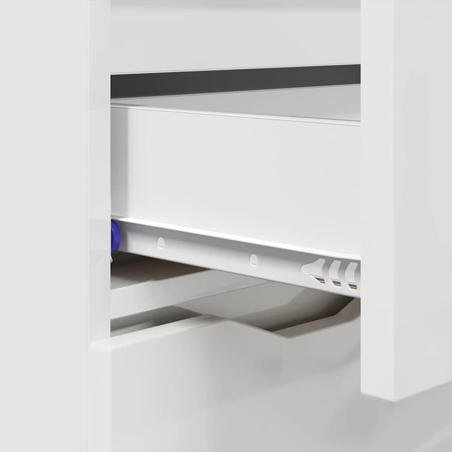 Dressoir met lade Hoogglans wit 100 x 30 x 65,6 Bewerkt hout