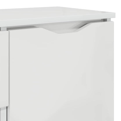 Dressoir met lade Hoogglans wit 100 x 30 x 65,6 Bewerkt hout
