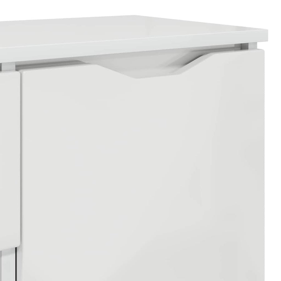 Dressoir met lade Hoogglans wit 100 x 30 x 65,6 Bewerkt hout