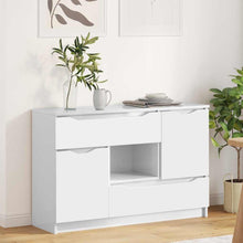 Dressoir met lade Hoogglans wit 100 x 30 x 65,6 Bewerkt hout