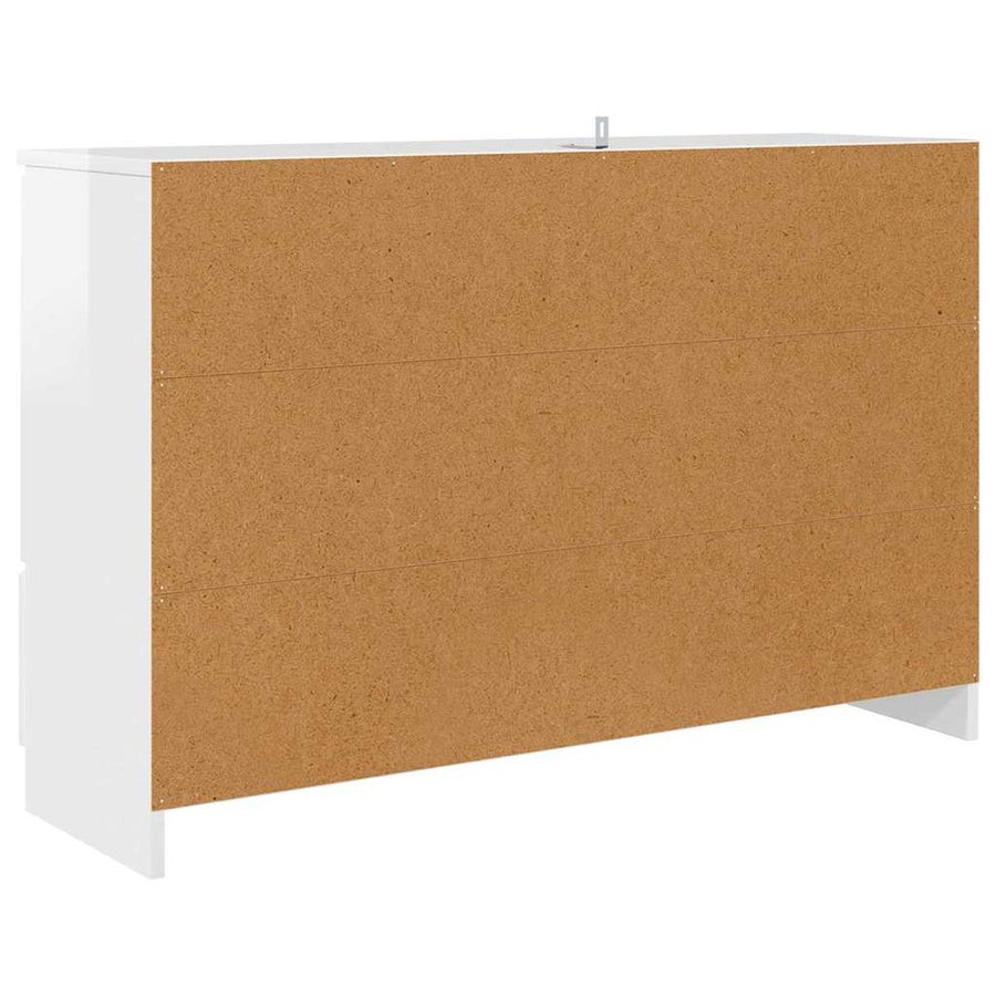 Dressoir met lade Hoogglans wit 100 x 30 x 65,6 Bewerkt hout