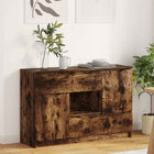 Sideboard with drawer Smoked oak 100 x 30 x 65.6 Engineered wood