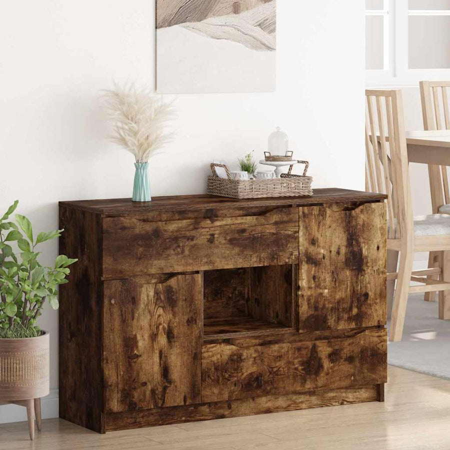 Dressoir met lade Gerookt eiken 100 x 30 x 65,6 Bewerkt hout