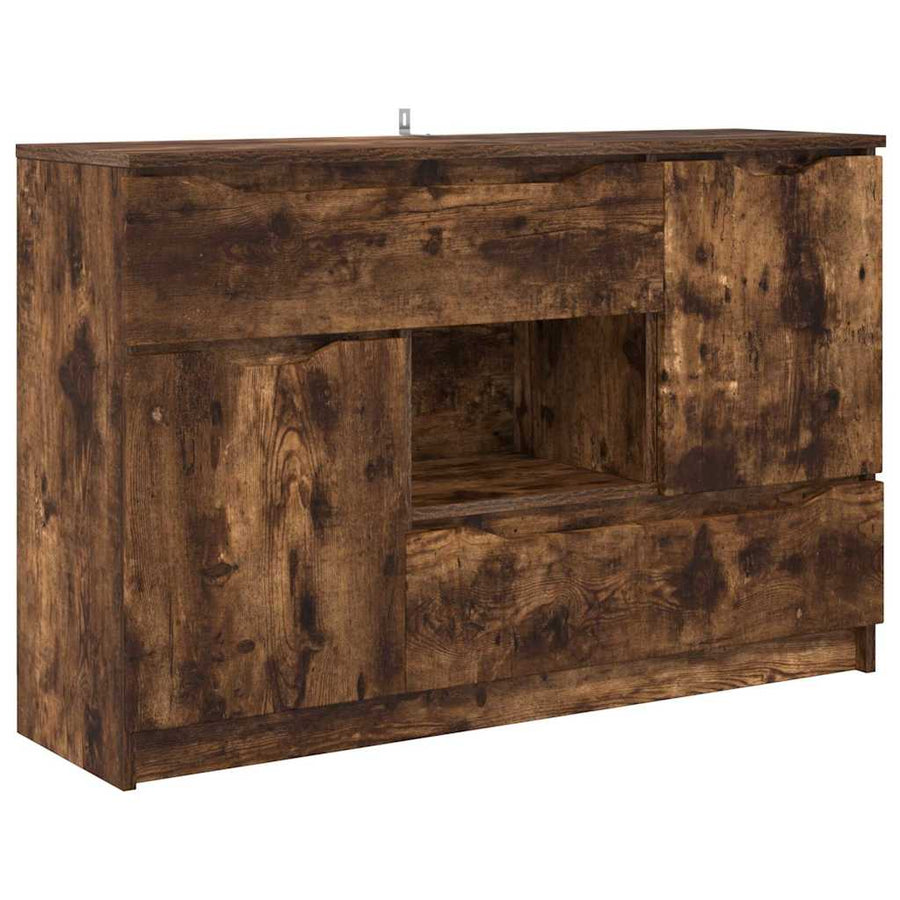 Dressoir met lade Gerookt eiken 100 x 30 x 65,6 Bewerkt hout