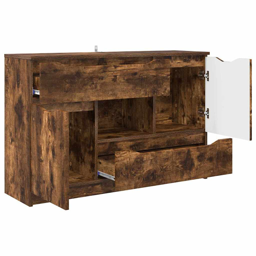 Dressoir met lade Gerookt eiken 100 x 30 x 65,6 Bewerkt hout