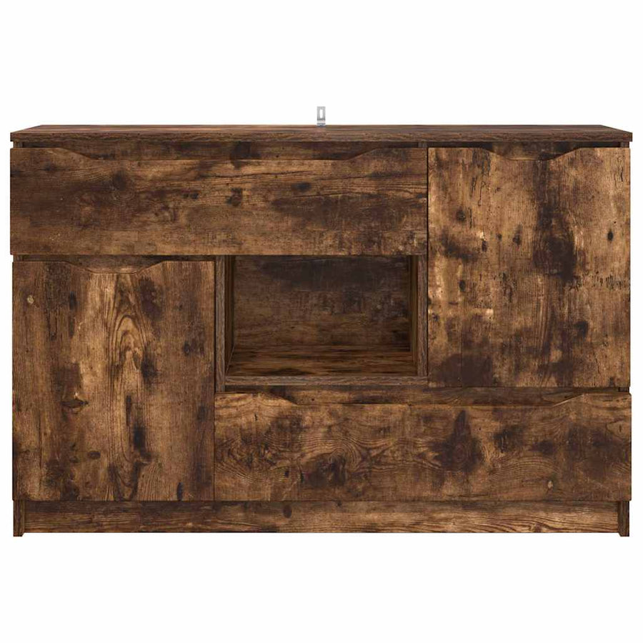 Dressoir met lade Gerookt eiken 100 x 30 x 65,6 Bewerkt hout