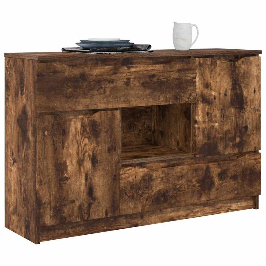 Dressoir met lade Gerookt eiken 100 x 30 x 65,6 Bewerkt hout