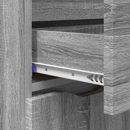 Dressoir met lade Grijs Sonoma 100 x 30 x 65,6 Bewerkt hout