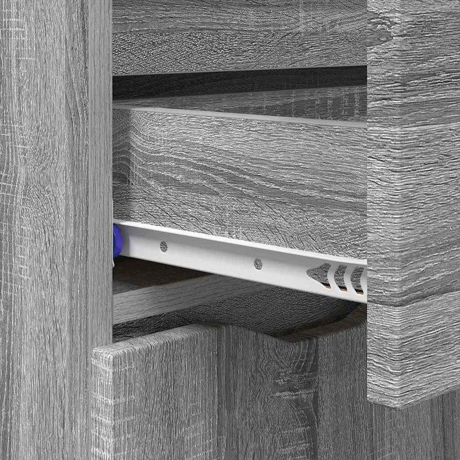Dressoir met lade Grijs Sonoma 100 x 30 x 65,6 Bewerkt hout