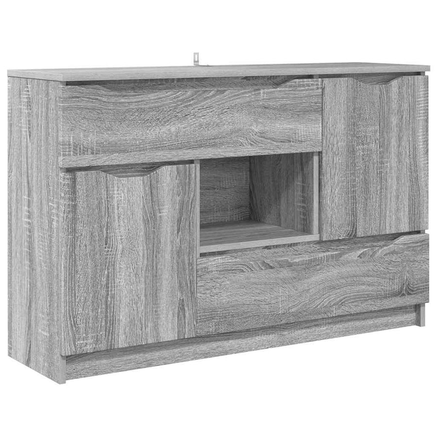 Dressoir met lade Grijs Sonoma 100 x 30 x 65,6 Bewerkt hout